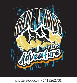 Adventure mountain  hiking travel camping wildlife outdoor t shirt design 