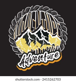 Adventure mountain  hiking travel camping wildlife outdoor t shirt design 