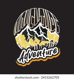 Adventure mountain  hiking travel camping wildlife outdoor t shirt design 