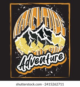 Adventure mountain  hiking travel camping wildlife outdoor t shirt design 