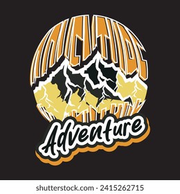 Adventure mountain  hiking travel camping wildlife outdoor t shirt design 