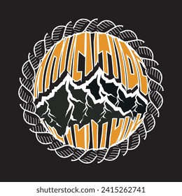 Adventure mountain  hiking travel camping wildlife outdoor t shirt design 