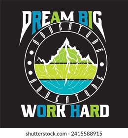Adventure mountain  hiking travel camping wildlife outdoor t shirt design 