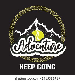 Adventure mountain  hiking travel camping wildlife outdoor t shirt design 