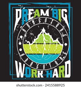 Adventure mountain  hiking travel camping wildlife outdoor t shirt design 