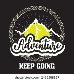 Adventure mountain  hiking travel camping wildlife outdoor t shirt design 