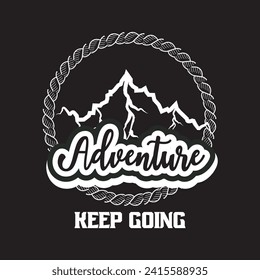 Adventure mountain  hiking travel camping wildlife outdoor t shirt design 