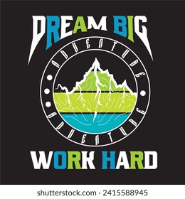 Adventure mountain  hiking travel camping wildlife outdoor t shirt design 