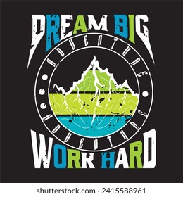 Adventure mountain  hiking travel camping wildlife outdoor t shirt design 