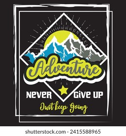 Adventure mountain  hiking travel camping wildlife outdoor t shirt design 