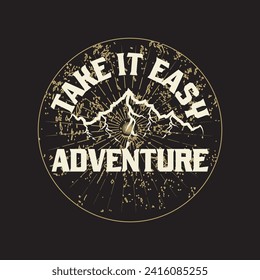 Adventure mountain  hiking travel camping wildlife outdoor t shirt design 