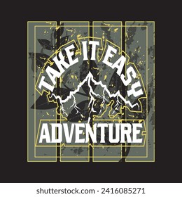 Adventure mountain  hiking travel camping wildlife outdoor t shirt design 