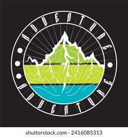 Adventure mountain  hiking travel camping wildlife outdoor t shirt design 