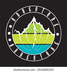 Adventure mountain  hiking travel camping wildlife outdoor t shirt design 