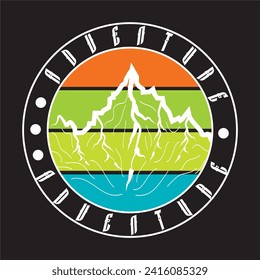 Adventure mountain  hiking travel camping wildlife outdoor t shirt design 