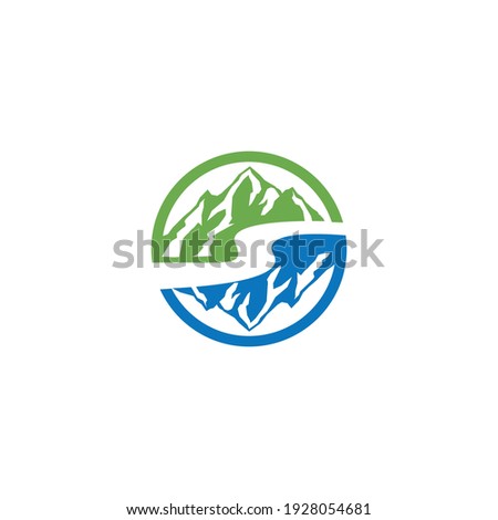 Adventure and mountain hill logo design. Adventure symbol, nature lovers community logo
