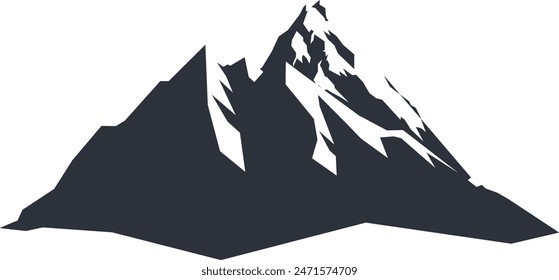 Adventure mountain icon logo on white