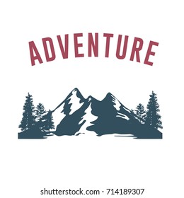 Adventure with Mountain Illustration