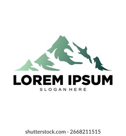Vector de diseño de ilustración de montaña de aventura