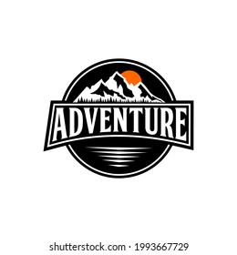 adventure mountain logo design simple creative design idea