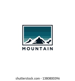 Adventure Mountain Logo Design Template.