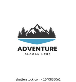 Adventure Mountain Logo design template Vector Illustration