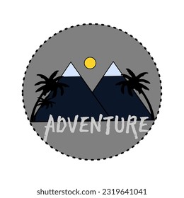 Adventure. Mountain logo design vector illustration, outdoor adventure . Vector graphic for t shirt and other uses.