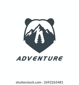 Plantilla de Vector del diseño del logotipo de la montaña de la aventura para el viaje o la marca al aire libre