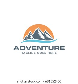 adventure mountain logo icon vector template