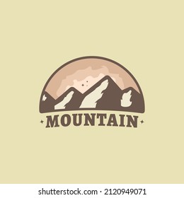 adventure mountain logo sign retro vintage style vector illustration