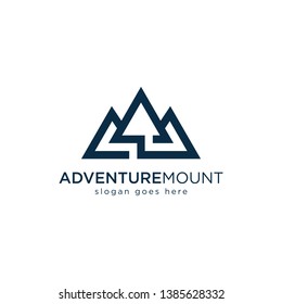 Adventure mountain logo - Vector logo template