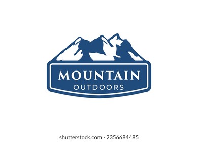 Adventure mountain outdoor hexagon emblem logo for outdoor related industry logo