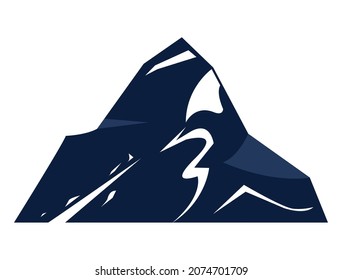 adventure mountain peak silhouette icon