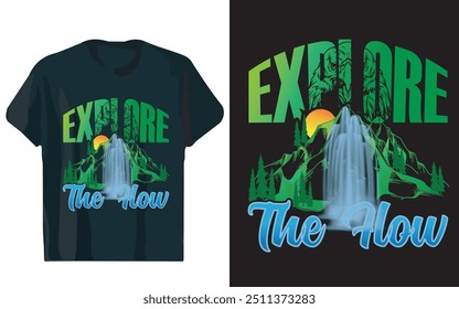 Adventure Mountain Typography T-Shirt Design