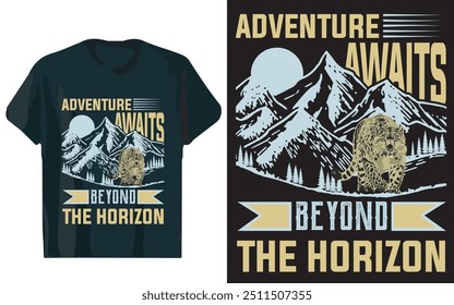 Adventure Mountain Typography T-Shirt Design