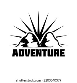 Adventure Mountain Vector Illustration For T-Shirt, Stickers or Anything