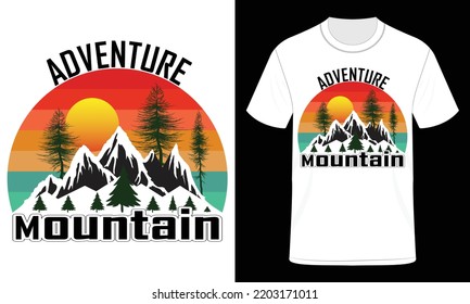 Adventure-Berg Vector T-Shirt-Design