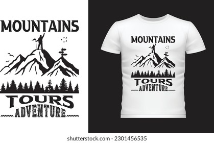 Adventure Mountain Vintage T-Shirt Design svg