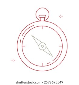 Adventure Navigation Compass Vector Icon design
