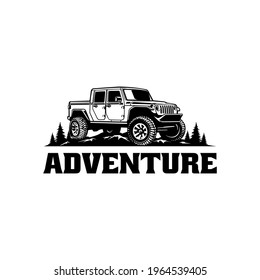 adventure off road car logo template