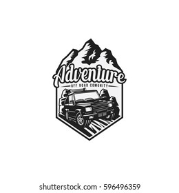 Adventure Off Road Club Emblem, Logo Vector