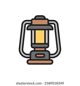 Adventure Oil Lamp Icon Vector Illustration