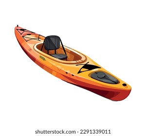 Adventure on water kayaking icon isolated