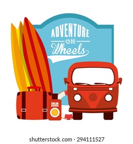 adventure on wheels design, vector illustration eps10 graphic 