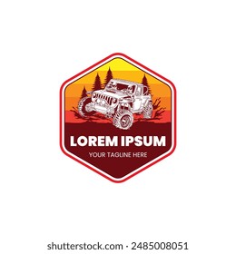 Adventure outdoor badge  logo design template 