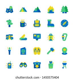 Adventure outdoor icon set nice style