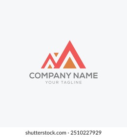 adventure outdoor logo with Compass and mountain design concept.