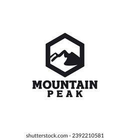 Adventure Outdoor Mountain Peak Logo Design