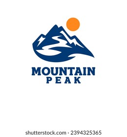 Adventure Outdoor Mountain Peak Logo Design
