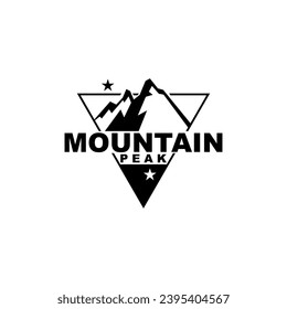 Adventure Outdoor Mountain Peak Logo Design
